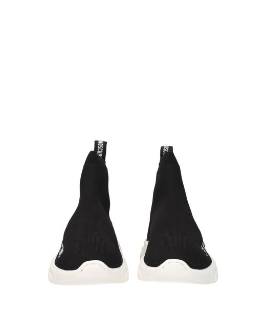 Love Moschino Black Sneakers Donna Tessuto Nero