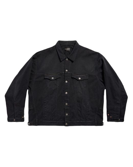Balenciaga Black Deconstructed Denim Jacket