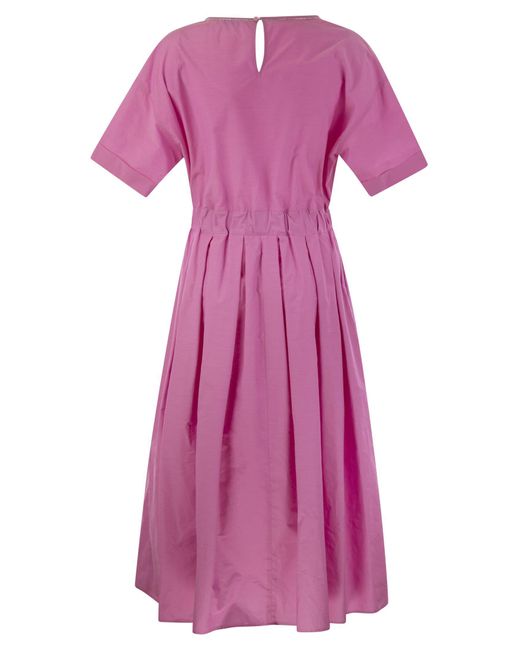 Vestido de mezcla de algodón con puntada de luz Peserico de color Purple