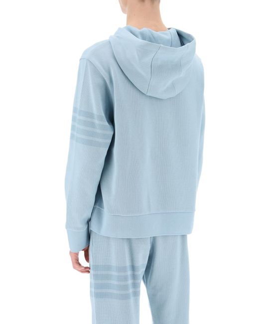 4 Bar Sweat à capuche en tricot en coton Thom Browne pour homme en coloris Blue