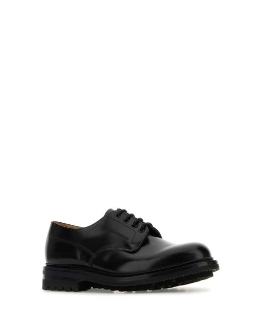 Church's Black Leather Mc Neil Lw Lace Up Shoes