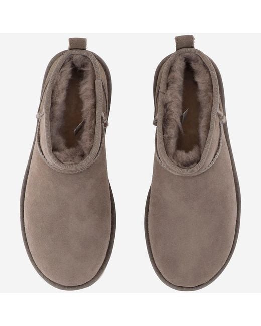 Ugg Brown Ankle Boots Classic Ultra Mini