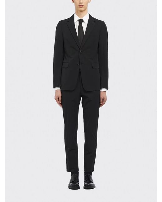 Prada Black Technical Fabric Single-Breasted Suit for men