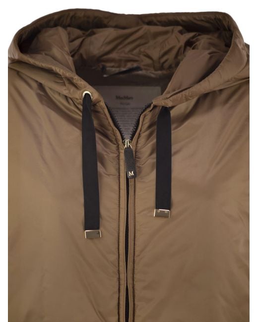 Max Mara Greengi Drip Proof Canvas Waistcoat in het Brown