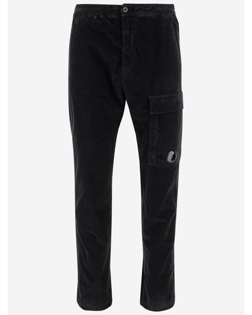 C P Company Black Stretch Cotton Pants