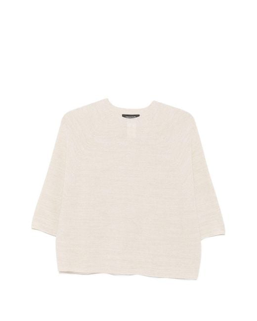 Fabiana Filippi White Cotton Blend-T-Shirt