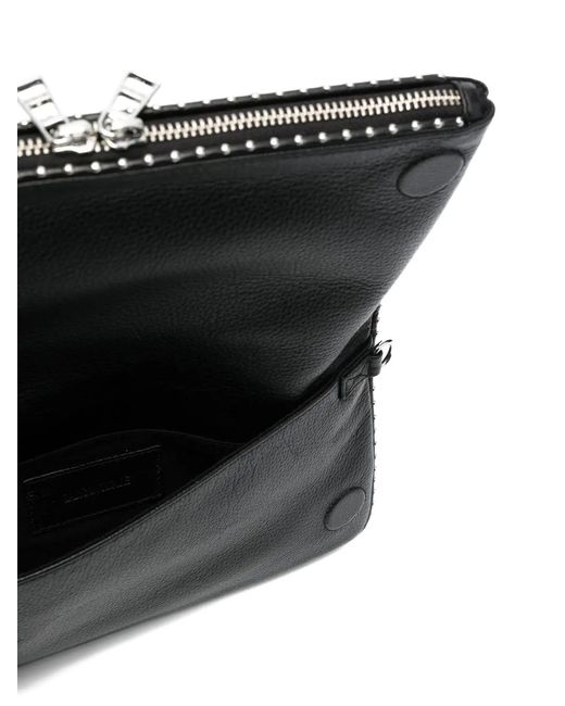 Zadig & Voltaire Black Rock Grained Leather Studs