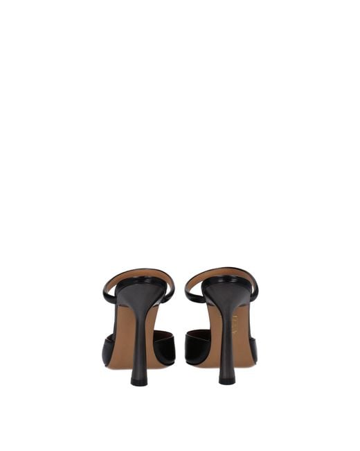 Off-White c/o Virgil Abloh Black Off Lollipop Sandals Leather