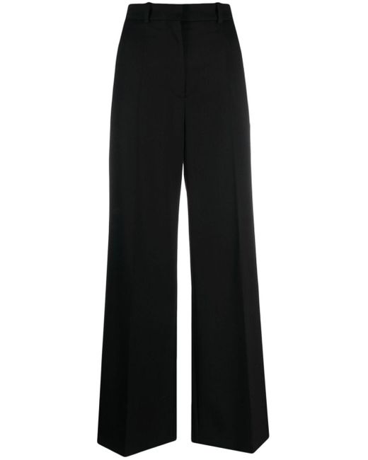 Lanvin Black Wide Leg Wool Trousers