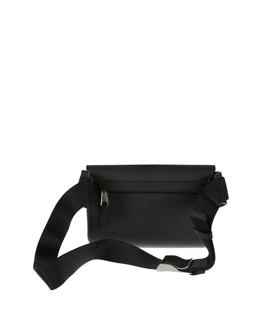 Burberry Black Leather Belt Bag for men