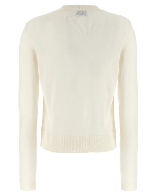 Moschino White Round-Neck Knitwear