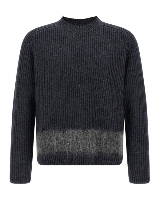 DSquared² Gekaart Wool Insert Sweater in het Blue voor heren
