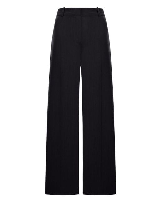 Totême  Wollen Broek Met Wijde Pijpen in het Blue