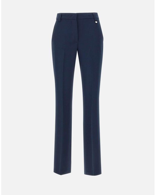 Liu Jo Blue Marineblaue Cady-Crepe-Hose