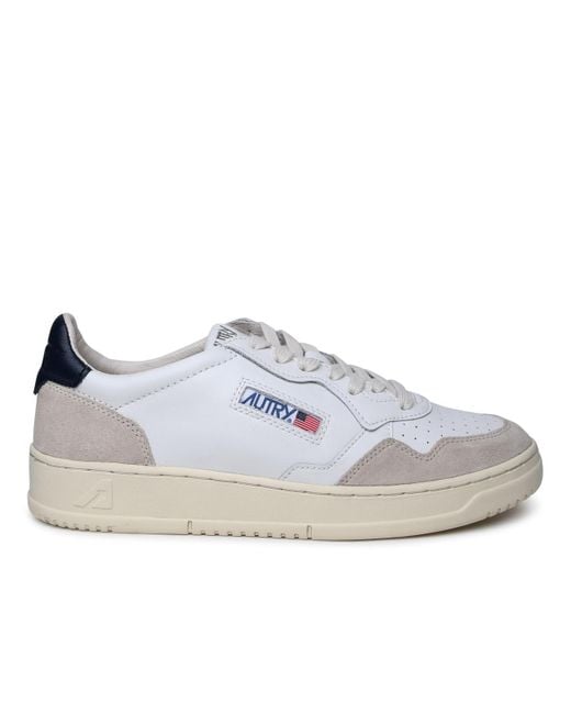 Autry White Medialist Low Leather Sneakers for men