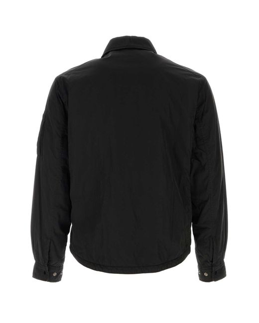 C P Company Black Nylon Padded Jacket for men