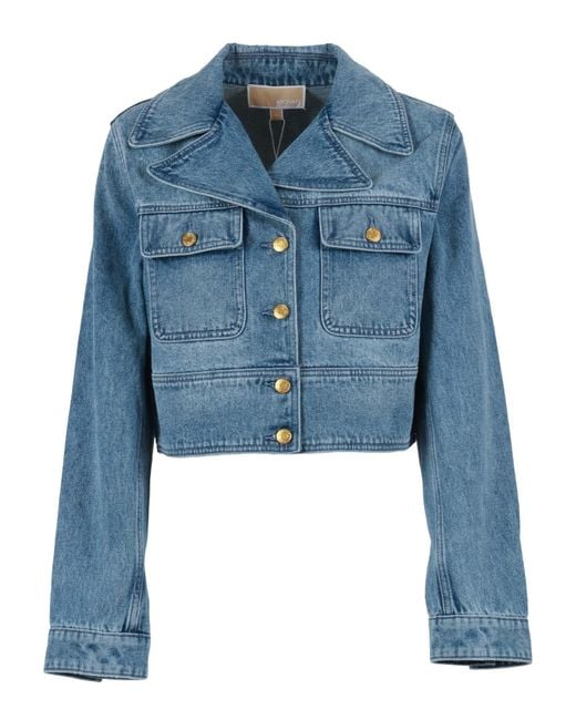 Michael Kors Blue Cropped Denim Jkt