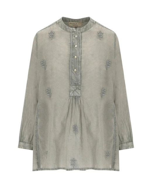 PAHIESA FORMENTERA Gray Blouse