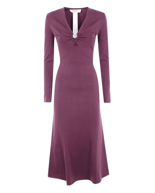 Twinset Purple Doppelte Kleider lila