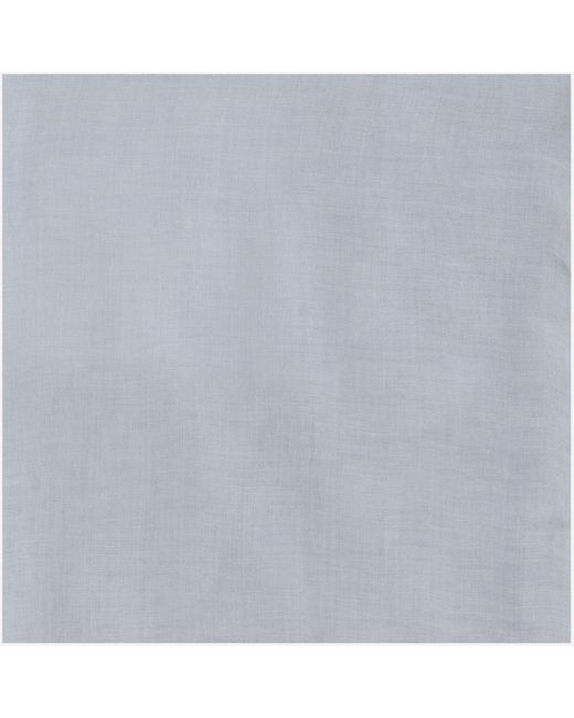 Faliero Sarti Gray Silk And Cotton Blend Scarf