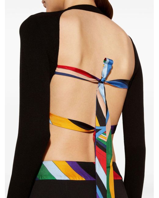 Emilio Pucci Black Cropped Top