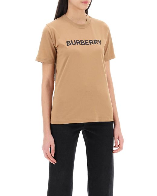 T-Shirt Margot Con Logo di Burberry in Natural