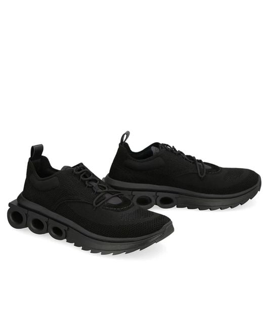 Ferragamo Black Gancini Sneakers for men