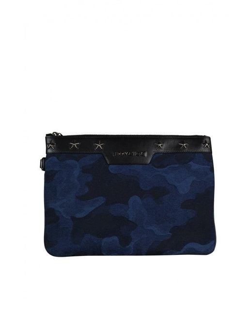 Jimmy Choo Blue Derek Clutch -Tasche