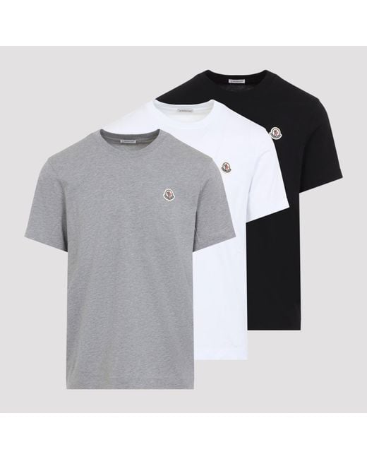 Moncler Gray Short Sleeves T Shirt