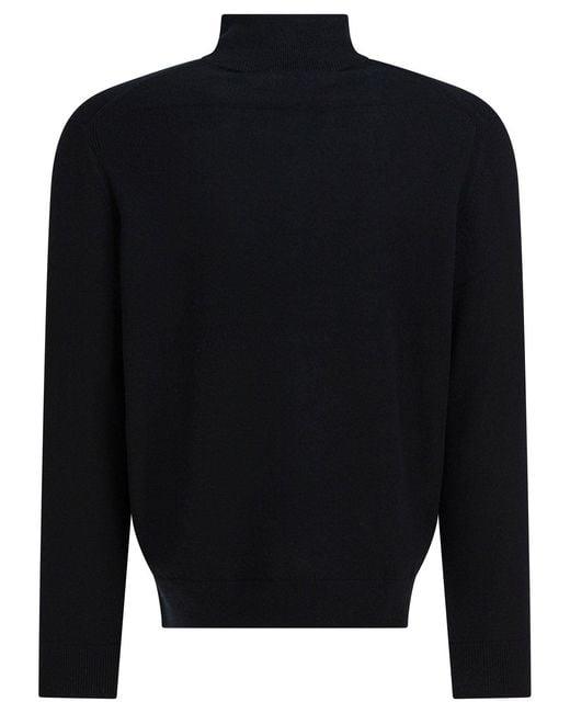Vince Blue Cashmere Sweater With Half Zipper for men
