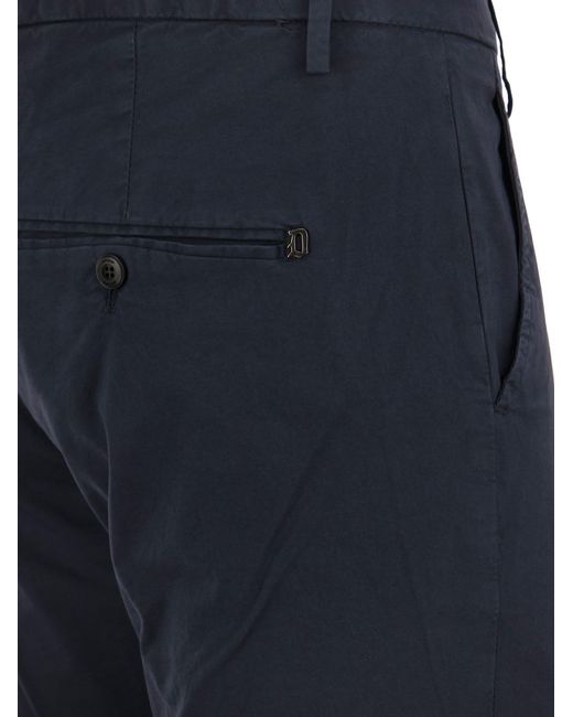 Dondup Blue Gaubert Slim Fit Trousers