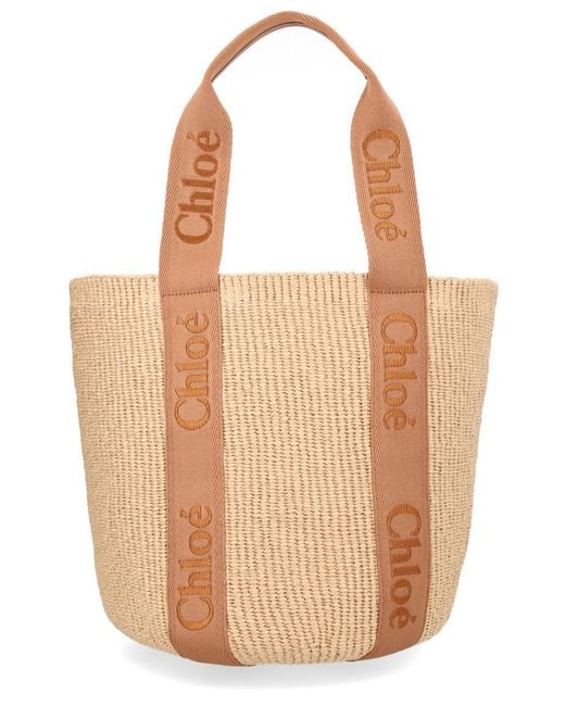 Chloé Natural Woody Large Tote Bag