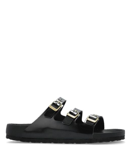 Birkenstock Slippers Met Gesp in het Black