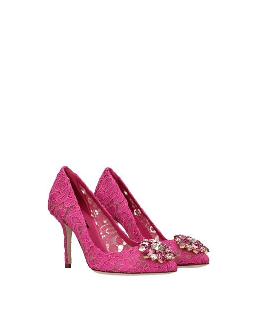 Dolce & Gabbana Pink Dolce&Gabbana Décolleté Donna Tessuto Fuxia