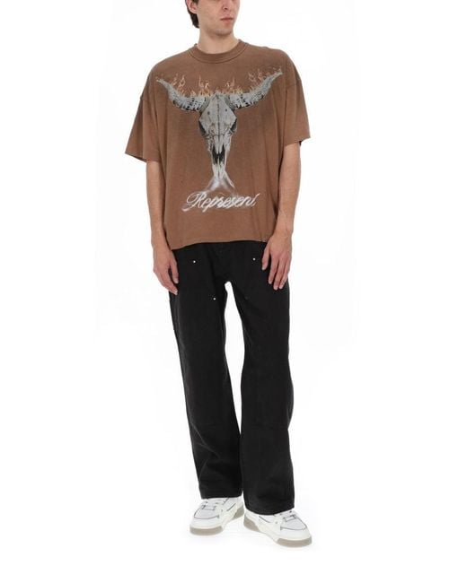 Represent Black Pantalone "Carpenter" for men
