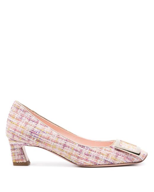 Trumpet Pumps en tricot Roger Vivier en coloris Pink