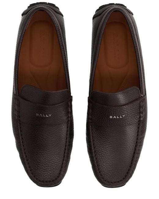 Bally Brown Leather Loafers for men