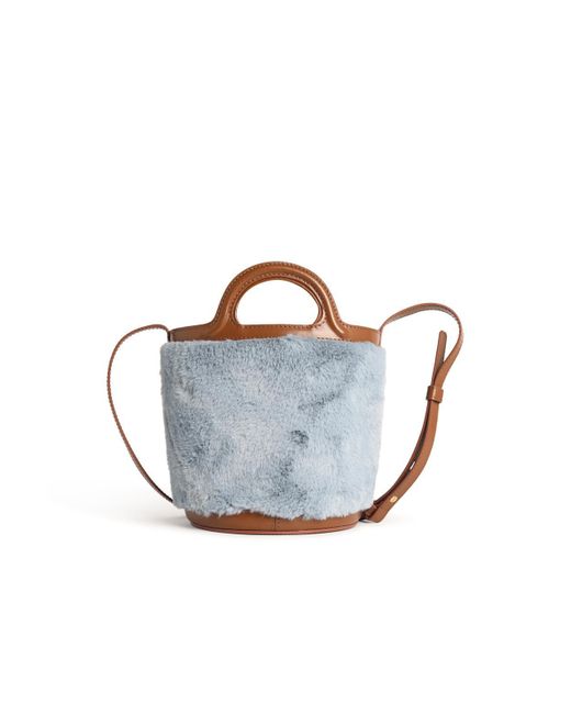 Marni Blue 'Tropicalia' Two-Tone Leather Blend Bag