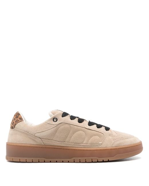 Santha Pink Suede Leather Low-Top Sneakers for men