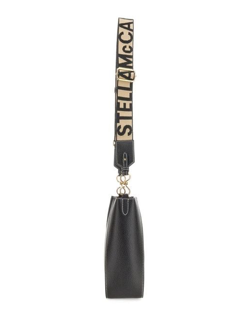 Stella McCartney Black Shoulder Bag With Logo
