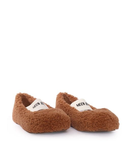 Moon Boot Brown Mb Shearling Ballerina