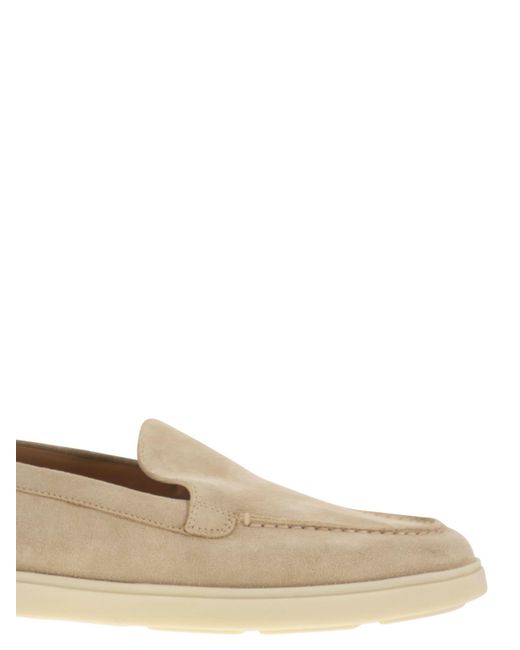 Santoni Multicolor Suede Moccasin