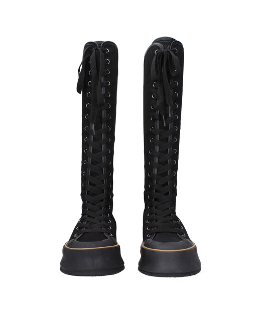 Max Mara Black Stivali Donna Tessuto Nero for men