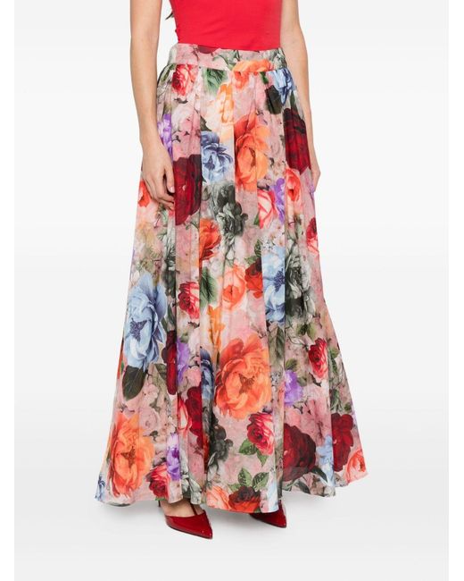 Alice + Olivia Nilda Maxi Jupe Alice + Olivia en coloris Red