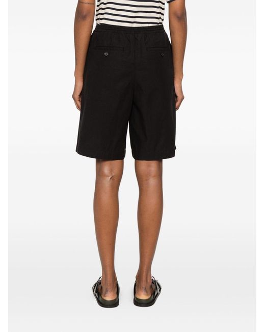 DUNST Black Cotton Blend Pajama Shorts