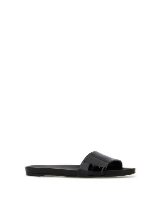 Prada Black Solid Ciabatte Slides