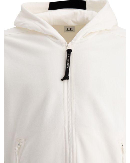 Cp company white hoodie deals