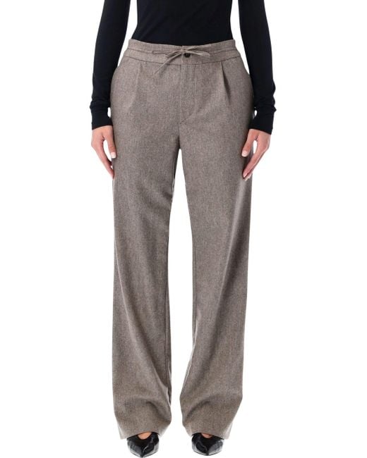 Loulou Gray De Saison Harlem Wool-Blend Flannel Trousers