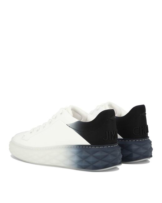 Jimmy Choo Diamond Maxi/f Ii Sneakers Met Ombré-effect in het White