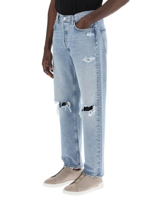 Agolde 90 's Zerstörte Jeans mit notleidenden Details in Blue für Herren